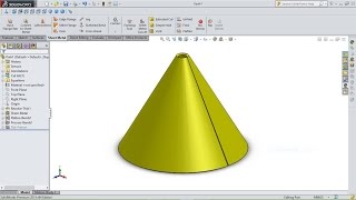 SolidWorks Tutorial Sheet Metal Cone [upl. by Eluk30]