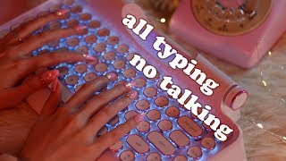 Extremely Relaxing Keyboard Typing ASMR no speaking [upl. by Suirtemed65]