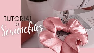 1 tutorial SCRUNCHIES  3 PASOS❤❤  super FÁCIL 🔥😎 [upl. by Nitsirhc]