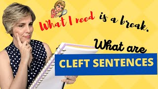 CLEFT sentences how to use EMPHASIS in English  Cómo usar énfasis en inglés [upl. by Riti]