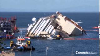 Costa Concordia recovery timelapse footage [upl. by Stephenson983]