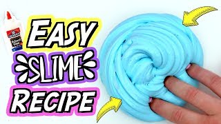 HOW TO MAKE SLIME For Beginners NO FAIL Easy DIY Slime Recipe [upl. by Weissberg]