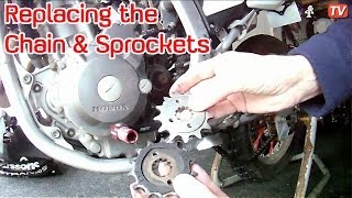 Honda CRF250L  Replacing the chain and sprockets [upl. by Dnyletak]