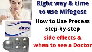 Right way to use mifegest mtp kit  right time to take mifegest kit  how to use process in English [upl. by Carisa]