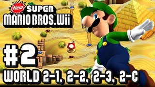 New Super Mario Bros Wii  CoOp  Part 2 World 21 22 23 amp 2Tower [upl. by Brodench]