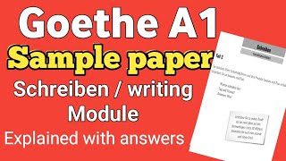 Goethe A1 exam sample paper  Schreiben writing module ASAP German Language classes Pune [upl. by Swor803]