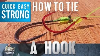 HOW TO TIE A FISHING HOOK  Quick Easy Strong  single and double hook rig  The best hook knot [upl. by Lawlor]