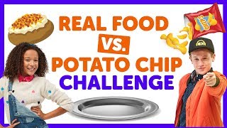 Real Food vs Potato Chip Challenge with Ahnya amp Cooper from The KIDZ BOP Kids [upl. by Coral]