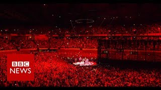 Take a tour of U2s groundbreaking stage  BBC News [upl. by Ilojna660]