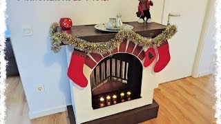 Chimenea Decorativa de Cartón para Navidad Murialidades Diy [upl. by Sakiv189]