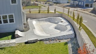 real SKATEPARK in my BACKYARD  backyard tour 2 [upl. by Sivra981]