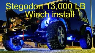 Winch install Stegodon 13000 pound Winch [upl. by Dnalon244]