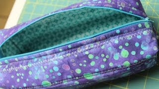 Zippered Box Pouch Tutorial How to install a zipper [upl. by Adaurd204]