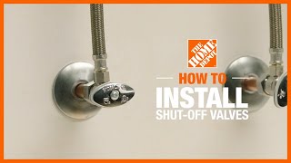 How to Install Shutoff Valves  The Home Depot Plumbing Tips [upl. by Noemi]