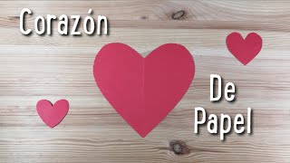 COMO HACER UN CORAZÓN DE PAPEL DE LA MANERA MAS RÁPIDA Y SENCILLA [upl. by Sawyer577]