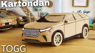 Kartondan araba yapımı  TOGG yerli otomobil  how to make car from cardboard  DIY maket araba [upl. by Westbrooke700]