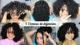 5 Técnicas DEFINICIÓN de RIZOS FÁCILES y RÁPIDAS QUE AMARÁS  Cabello Rizado  Crespo 🌴 [upl. by Ludlew]