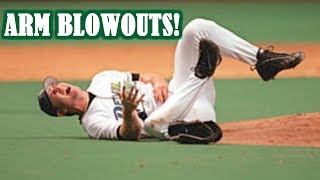 MLB  ARM BLOWOUTS TERRIBLE ARM INJURIES  1080p HD [upl. by Yelahc364]