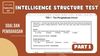 PSIKOTES IST PART 1  Tes Pengetahuan Umum [upl. by Montana510]