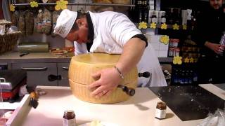 How to crack a Parmigiano Reggiano Wheel [upl. by Cogan]