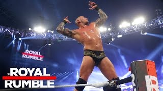 Randy Orton celebrates after winning the Royal Rumble Match Royal Rumble 2017 [upl. by Mulloy]