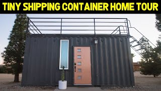 Luxury Ultra Modern TINY SHIPPING CONTAINER HOME Full Tour [upl. by Danita658]