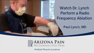 Watch Dr Lynch Perform a Radio Frequency Ablation  Live [upl. by Akital441]