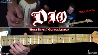 Holy Diver Guitar Lesson Full Song  Dio [upl. by Iclehc]