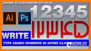 How to write arabic numbers in photoshop and Illustrator cc 2018 [upl. by Currie]