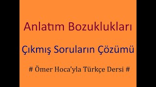 Anlatım Bozuklukları Çıkmış Sorular YKS [upl. by Carlen]