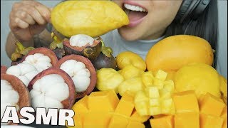 ASMR Mangos  Mangosteen SOFT RELAXING EATING SOUNDS  SASASMR [upl. by Viviana732]