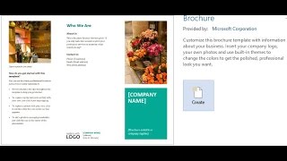 How to Create a Brochures Using Word 20132016 [upl. by Ruskin482]