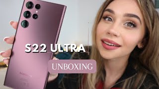 New Samsung Galaxy S22 Ultra Unboxing [upl. by Nerfe]