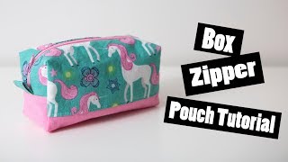 Box pouch tutorial  WITH NO RAW EDGES [upl. by Jephum]