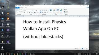 How to install Physics Wallah App on PC without BlueStacks [upl. by Naashom]