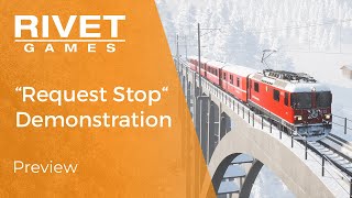 TSW 2  quotRequest Stopquot Demonstration on the Arosa Linie for Train Sim World 2 [upl. by Bail448]