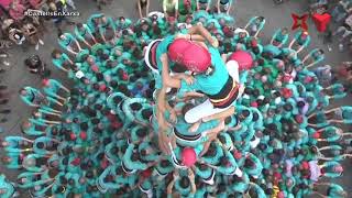 Castellers de Vilafranca  quot3d10fmquot Sant Fèlix 2018 [upl. by Rizika210]