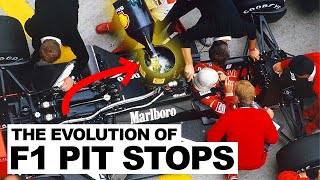 The Spectacular Evolution of F1 Pit Stops [upl. by Nahsyar462]