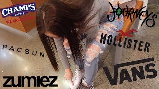 Teen Shopping Spree Vlog at the Mall  Hollister Champs Vans Journeyz Pac Sun Zumiez [upl. by Devina894]