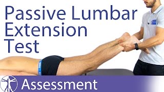 Passive Lumbar Extension Test PLET  Lumbar Instability [upl. by Oliric708]