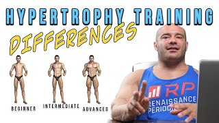 Beginner Intermediate and Advanced Hypertrophy Training Differences [upl. by Ecirpak]