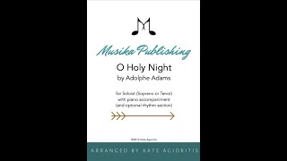 O Holy Night  Vocal Solo Soprano or Tenor with piano and optional rhythm section Sheet Music [upl. by Novert]