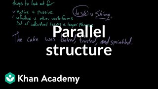 Parallel structure  Syntax  Khan Academy [upl. by Aix]