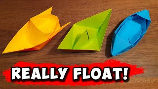 How To Make 5 EASY Paper Boats That FLOAT  Origami [upl. by Lennox]