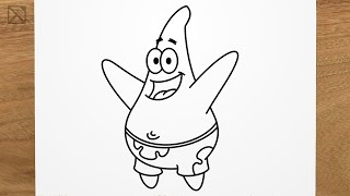 How to draw PATRICK STAR Spongebob step by step EASY [upl. by Nic]