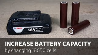 DIY Increase Battery Capacity By Changing 18650 Cells [upl. by Idnym]