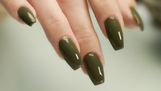 Coffin  Ballerina Shaped Nails [upl. by Aihsi211]