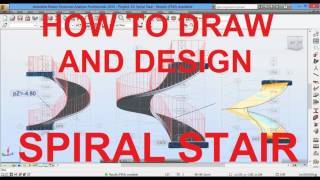 HOW TO DESIGN SPIRAL STAIR  AUTODESK ROBOT 2016 TUTORIALS [upl. by Enelehcim]