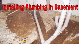 Installing Plumbing In Basement for A New Bathroom [upl. by Llevert48]