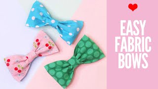 How to Make Fabric Bows DIY Hair Accessories DIY Fabric Bow [upl. by Frere]